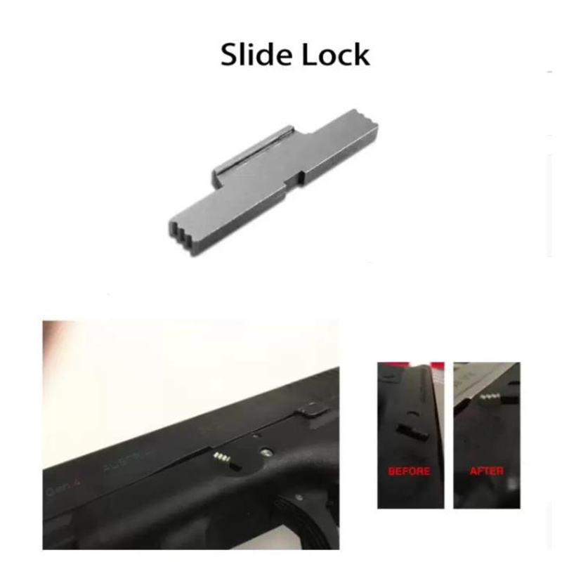 

Stainless Steel Glock Extended Slide Lock Lever for ALL Glock Models Hunting Gun Accessories, Black