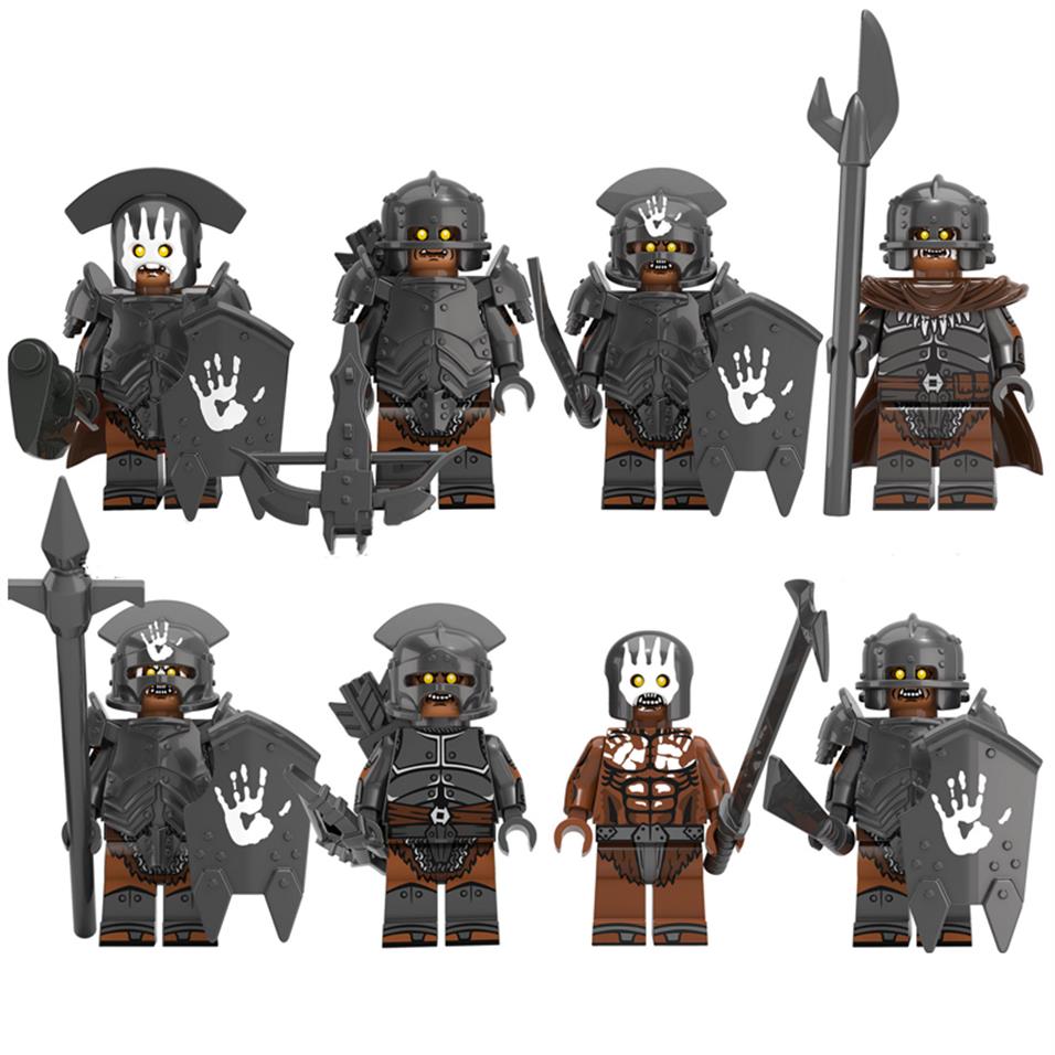 

KT1033 Lord of the Rings Building Blocks Minifigs Toy Great Soldier Orcs Uruk Hais Commander Crossbowman Archer Shaman Warrior Min236L