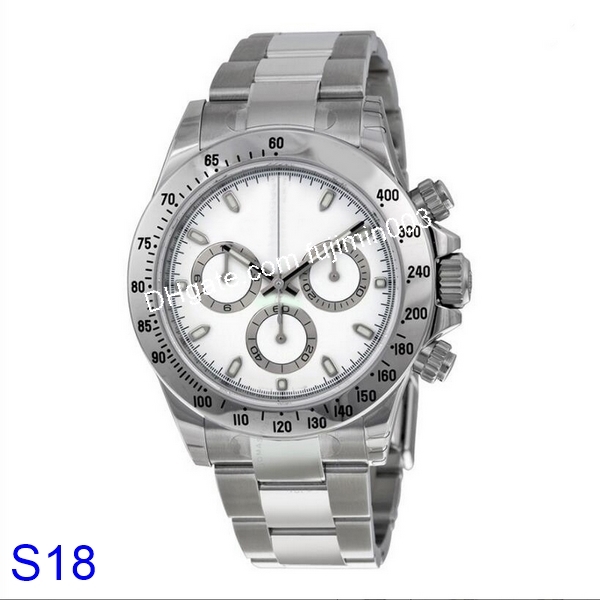 

White watch men 39mm Automatic machinery No Chronograph Stainless steel sweeping movement small dials work watches 2813, Watch(no box)