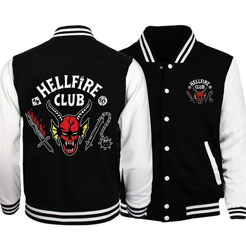 

Men's Hoodies Sweatshirts Hellfire Club Bomber Jackets Women Men's Couple Baseball Jacket Coat Autumn Streetwear 220826, Black