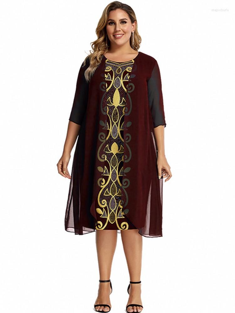 

Casual Dresses -4XL Big Size Women Party Dress Sexy Christmas Three Quarters Sleeve Bodycon Shiny O-Neck Fashion Gown Event Birthday Robe, Purple