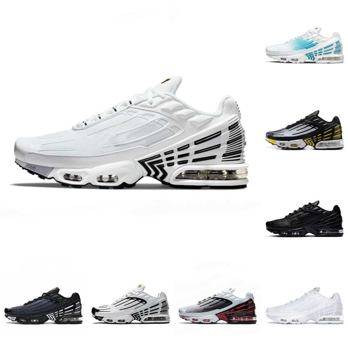 

TOP Sandals Top Quality Tn Plus 3 Tuned III Men Sports Shoes Laser Blue White Leather Aquamarine Obsidian Hyper Violet Deep Ghost Green Triple Black, Plus30036