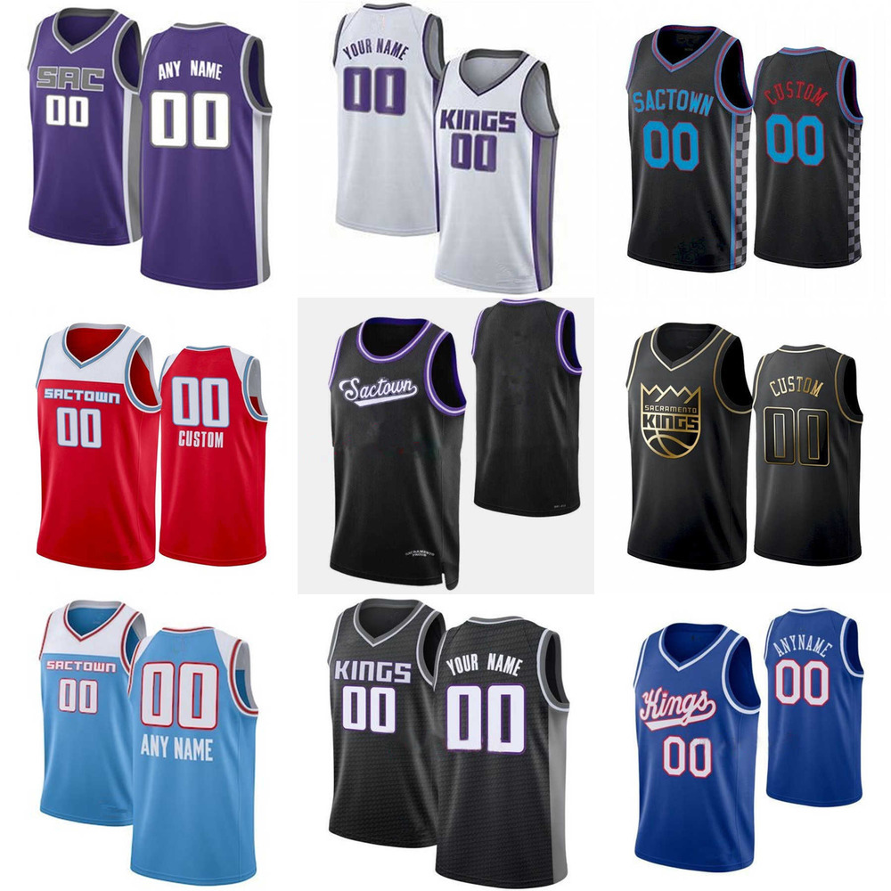 

75th Basketball Jerseys Custom Mens Womens Sacramento''Kings''Chimezie 7 Metu Jason 55 Williams Chris 4 Webber Mitch 2 Richmond Basketball Jerseys, Color