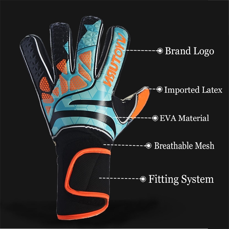 

Sports Gloves Drop WYOTURN 4MM Thickened Latex Soccer Football Goalie Gloves Soccer 220811, G3