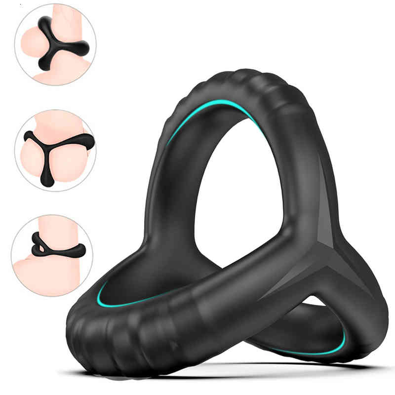 Sex toys Vibrator Massager Toys Cockrings Male Silicone Penis Ring Enlargement Toy Scrotum Delayed Ejaculation Elastic Cock Shop-image-794853764