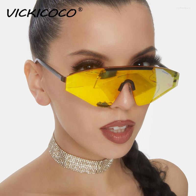 

Sunglasses Rimless Cat Eye Women Mirror Gradient Rectangle Sun Glasses Men Fashion Brand Designer Oversized Eyewear UV400Sunglasses