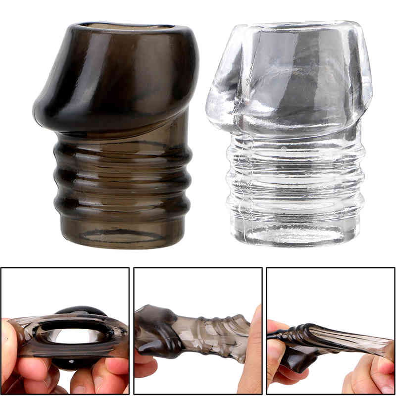 Massager Vibrator Toys Transparent Silicone Penis Ring Delay Ejaculation Strengt-image-794902471