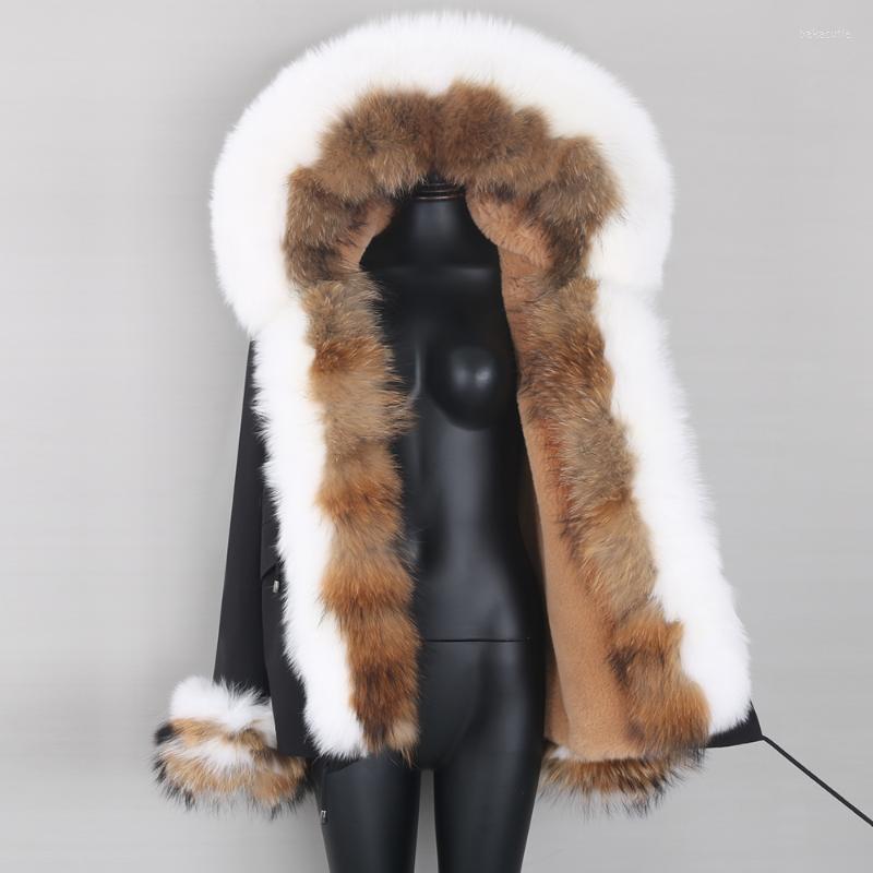 

Women' Fur Women Real Coat Winter Jacket Big Natural Raccoon Hood Thick Warm Short Parkas Streetwear ParkaWomen' & Faux, Short 1