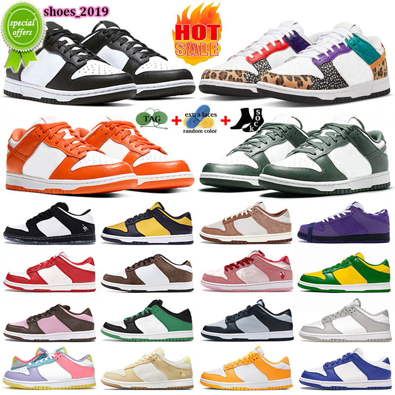 

Sandals Dunks Panda Casual Shoes for Men Women Designer Sneakers White Black Unc Grey Fog Varsity Green Syracuse Candy University Red Mens Trainers