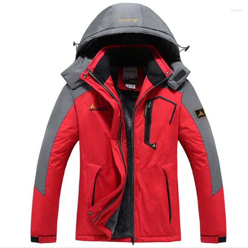 

Men's Trench Coats Winter Parka Men Windbreak Plus Velvet Thick Warm Windproof Fur Male Hooded Anorak Jackets Men's, Black