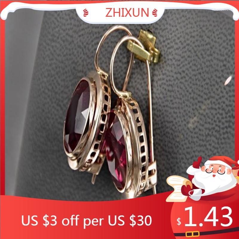 

Dangle Earrings & Chandelier Pair Red Yellow For Women White Gold Color Glass Filled Hook Earring Wedding Engagement Party Jewelry