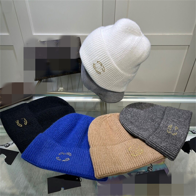 

2022 classic letter Knitted Beanie Caps for Men's Women's Autumn Winter Warm Thick Wool Embroidery Cold Hat Couple Fashion Street Hats, 10