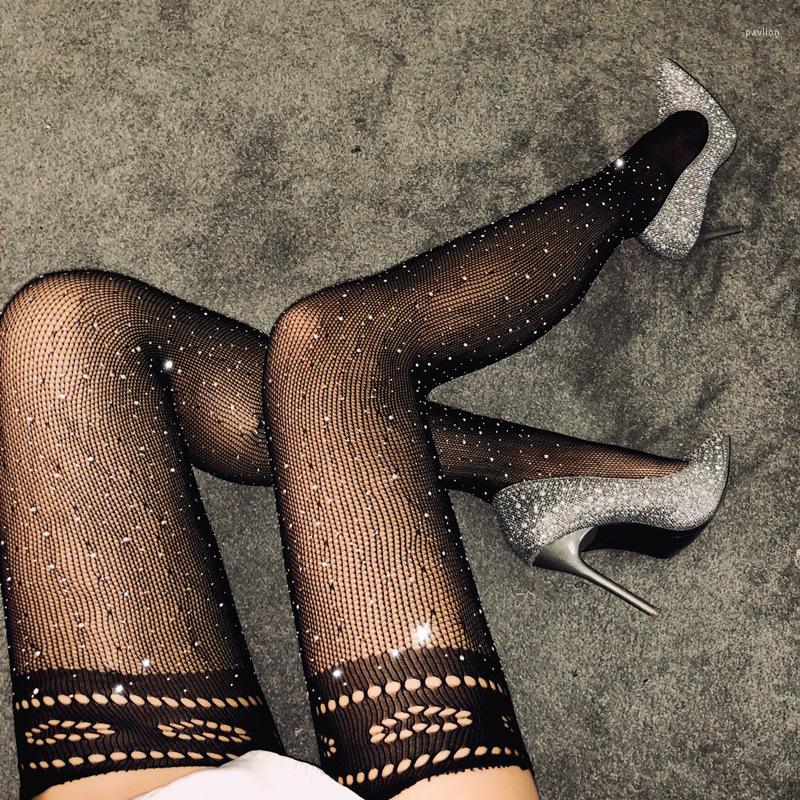 

Women Socks & Hosiery Laies Erotic Sexy Rhinestone Fishnet Teddy Lingerie Crystal Diamond See Through Sheer Mesh Stockings Baby Doll, W48