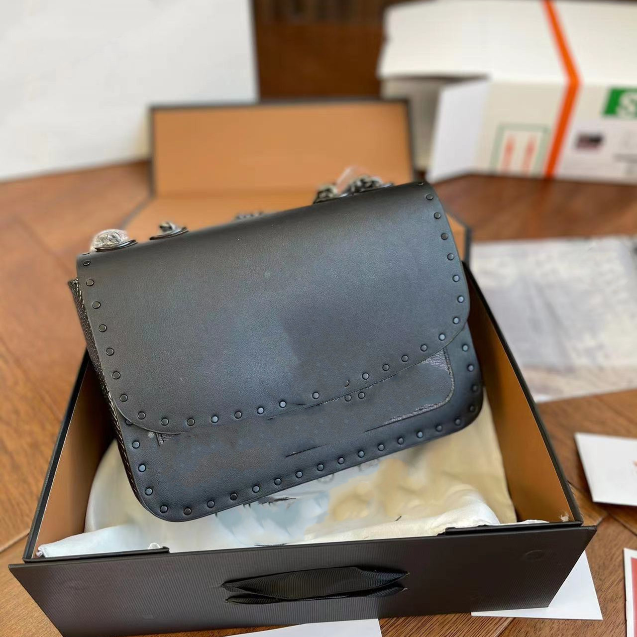 

Designer Handbags Shoulder Chain Bags Clutch Bags High Quality Leather Wallets Stylish Women's Crossbody Bags Black, Two-color