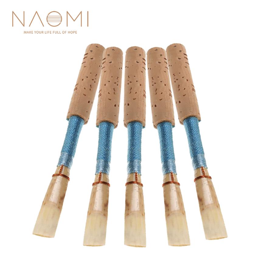 

NAOMI 5PCS Bulrush Oboe Reed Soft Mouthpiece Orchestral Medium Light Blue Color Woodwind Instrument Parts High Quality New223a, Green