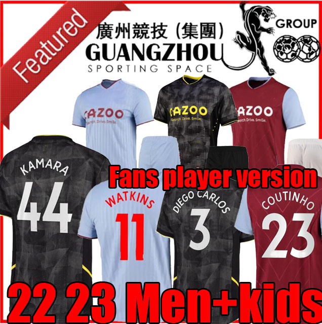 

2022 Astons 2023 Villaes Kamara soccer jersey 22 23 Home away Third BUENDIA McGINN EL GHAZI DOUGLAS LUIZ MINGS CASH Diego Carlos Football shirt mens adult kids top kit