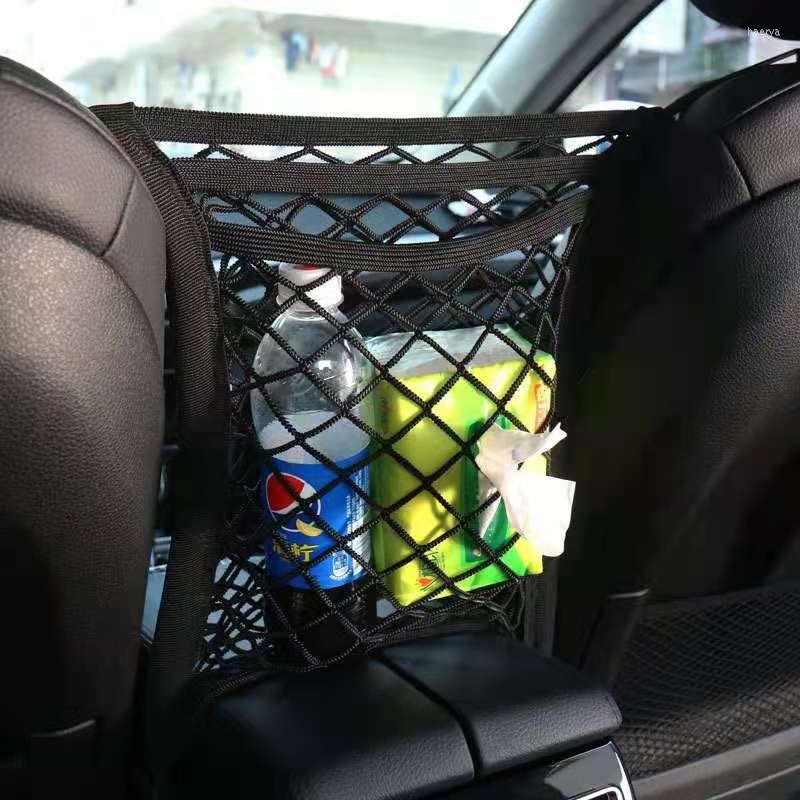

Car Organizer 25X30CMCar Interior Trunk Seat Back Elastic Mesh Net Styling Storage Bag Pocket Cage Grid Holder Accessories Trun