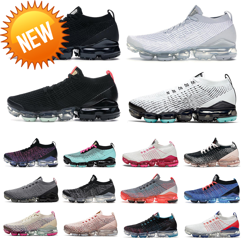 

NEW Sandals vapor knit max fly 3.0 running shoes Mesh Vast Grey USA Triple Black South Beach Pure Platinum Pink Rose Flash Crimson Electric Green men, Pay for box