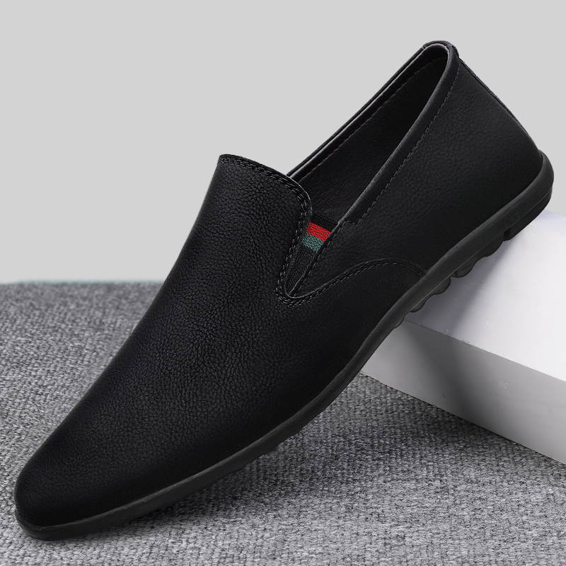 

Leather shoes 2022 autumn black soft sole leather wear-resistant