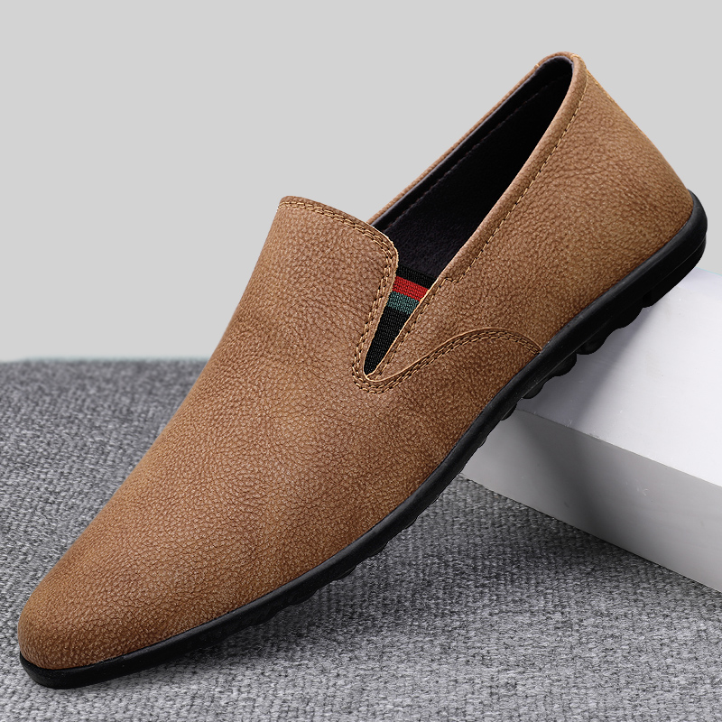 

Leather shoes 2022 autumn yellow brown soft sole leather wear-resistant, Black