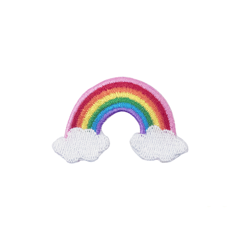 

Sewing Notions Rainbow On The Cloud Embroidery Patches Iron On For Clothing Shirts Hats Cartoon Patch