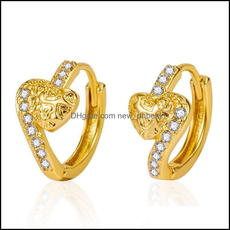 

Stud Diamond Earring Heart Ear Buckle Peach Hearted Vermicite Simplicity Simple Earrings Drop Delivery 2021 Jewelry Newdhbest Dhzbk