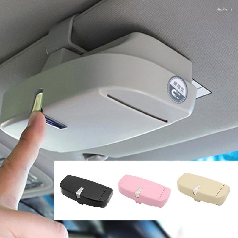 

Car Organizer Universal Sun Visor Glasses Ticket Receipt Card Clip Storage Box Holder Accessories Interior