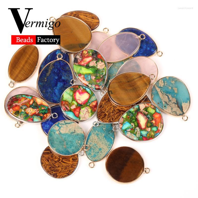 

Pendant Necklaces Natural Stone Rose Quartzs Tiger Eye Lapis Lazuli Charms Pendants For Necklace Bracelet Making Jewelry AccessoriesPendant