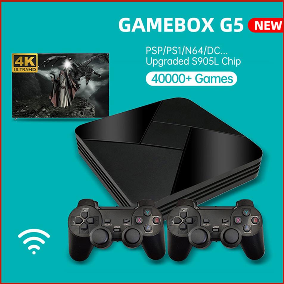 

POWKIDDY Game Box G5 Nostalgic host S905L WiFi 4K HD Super Console X 50 Emulator 40000 Games Retro TV Video Player For PS1 N64 D171C