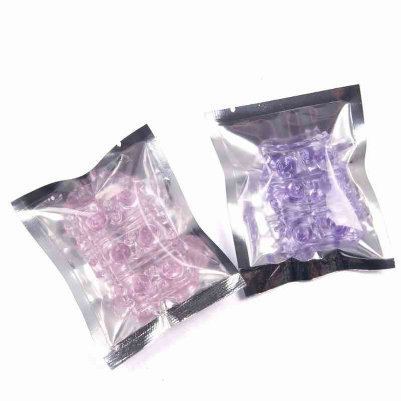 Massager Vibrator Cock Sleeve Adult Sex Toys Reusable for Men Penis Enlargement-image-794874160