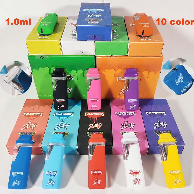 

packwoods x runtz disposable vape empty vapes pen e cigarette 1ml pods device customizable wholesale rechargeable battery empty vaporizer with packaging