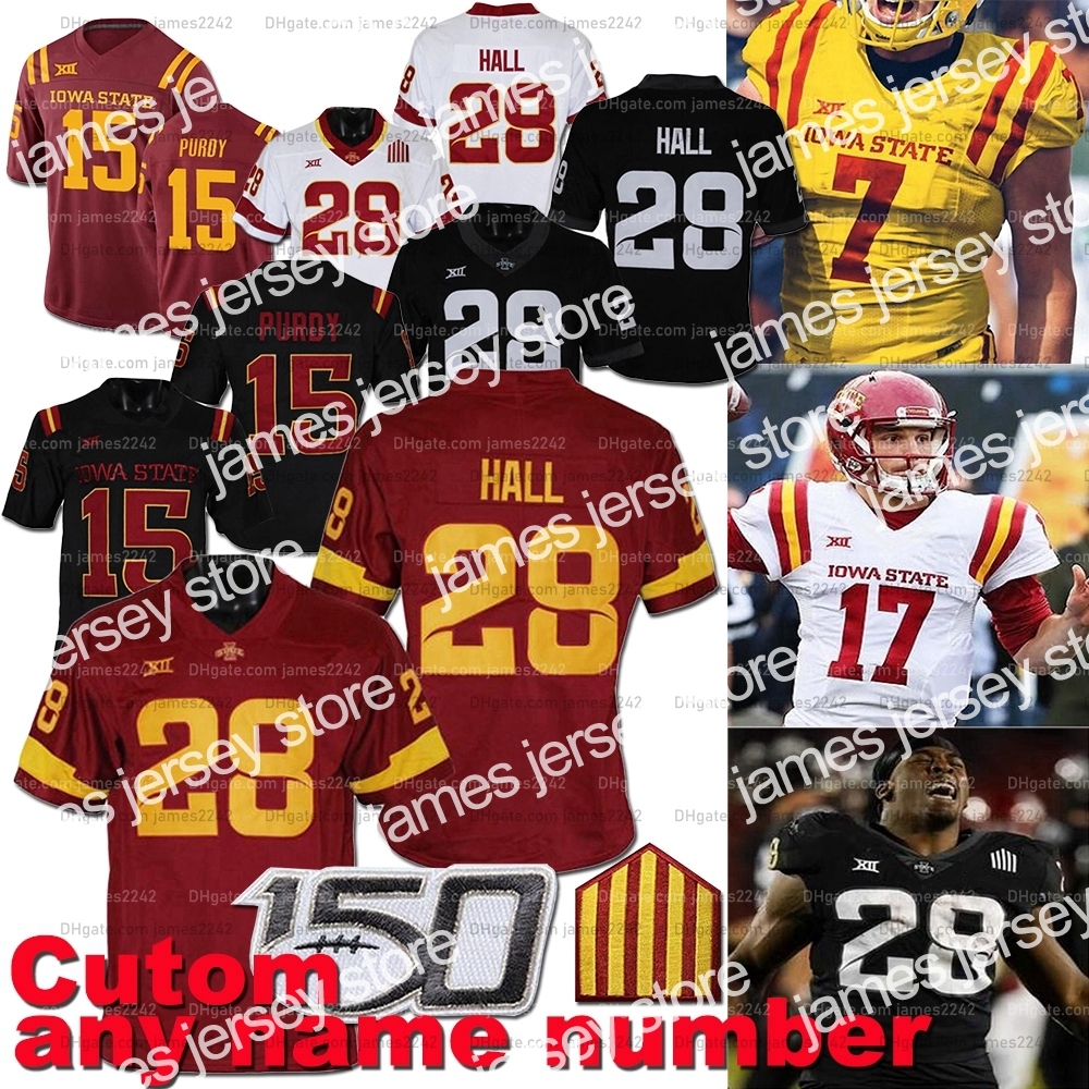 

Football Jerseys Custom Men Women Youth Iowa State Cyclones Football Jersey College Xavier Hutchinson Brock Purdy Breece Hall Sean Shaw Jr. Charlie Kolar, As shown
