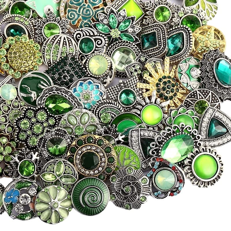 

Charm Bracelets Mixed Style Rhinestones Snaps Jewelry Charms Buttons 18/20mm For Interchangeable Making Women Teens Girls Diy Button Ne amdIh
