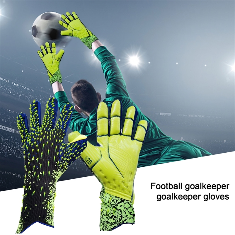 

Sports Gloves Professional Football Soccer Gloves Goalkeeper Latex Thickened Protection Adults Goalkeeper Sports Football Goalie Soccer Gloves 220811, Size 8