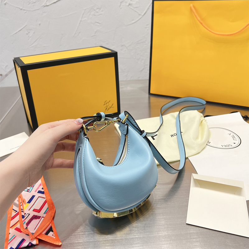 

Designer Bags Classic Bags Lady Half Moon Handbags Mini Size Luxries Handbag Show Style Underarmbags Baguette Women Crossbag, Pink