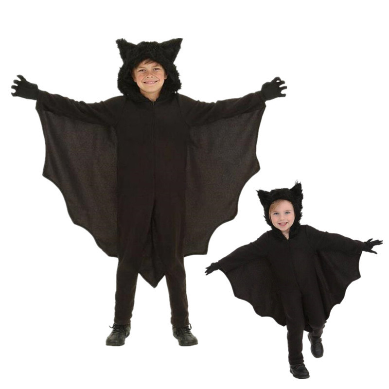

Special Occasions Halloween/Carnival Kids Bat Cosplay Costume Boy Girl Anime Hooded Party Suit vestidos de fiesta 220826, 01