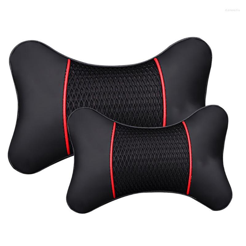 

Seat Cushions Leather Car Neck Pillow Head Protector Safety Auto Headrest Support Backrest Cushion Pillows Rest