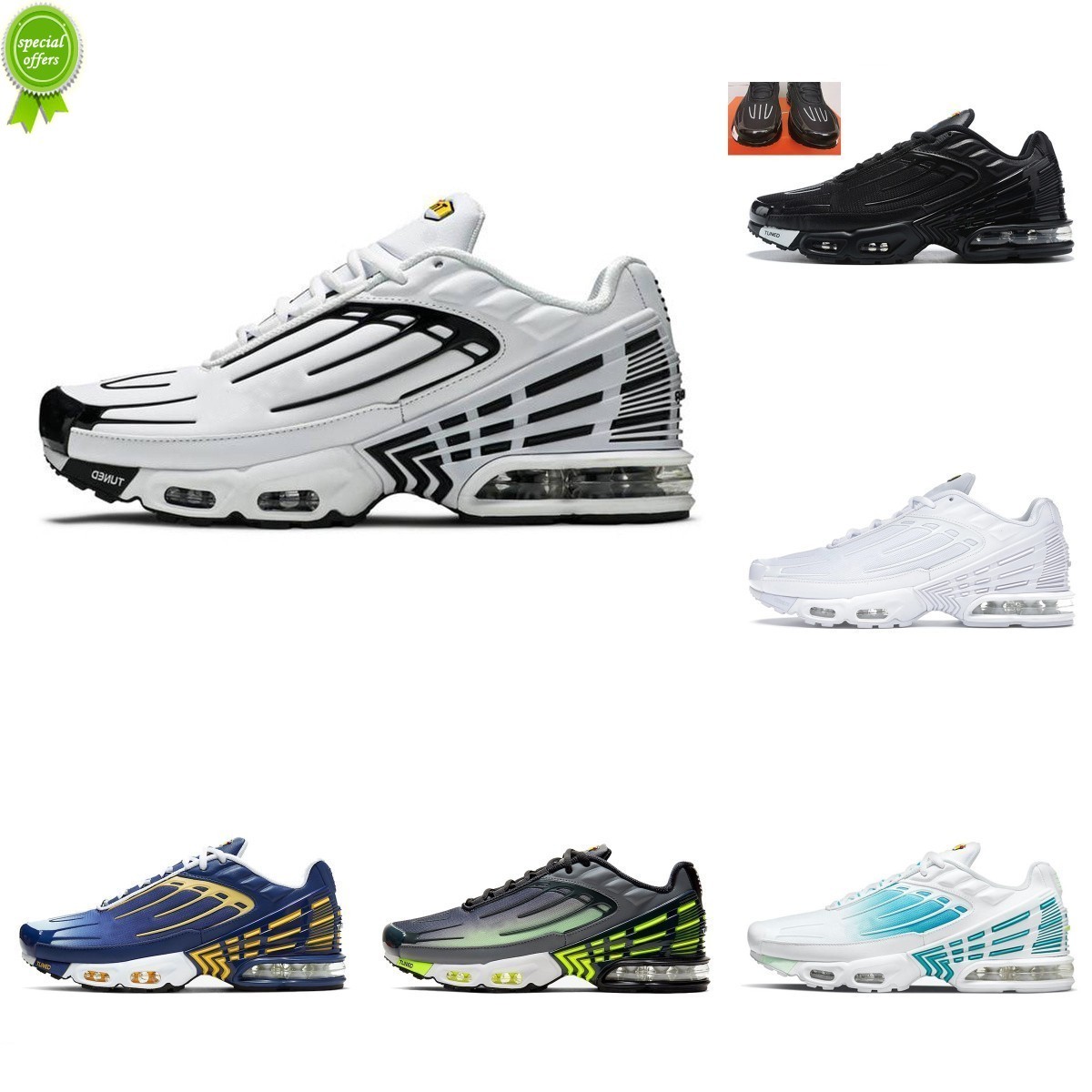 

Top Sandals Top Quality Tn Plus 3 Tuned Iii Men Sports Shoes Laser Blue White Aquamarine, Plus30033