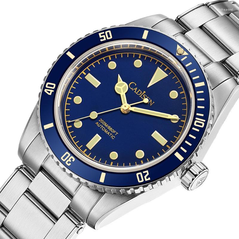 

Wristwatches C8206 38mm Mens Watch NH35A Movemet Sapphire Glass Mechanical Automatic 20ATM Waterproof Diver Swimming ClockWristwatches, C8206 blue