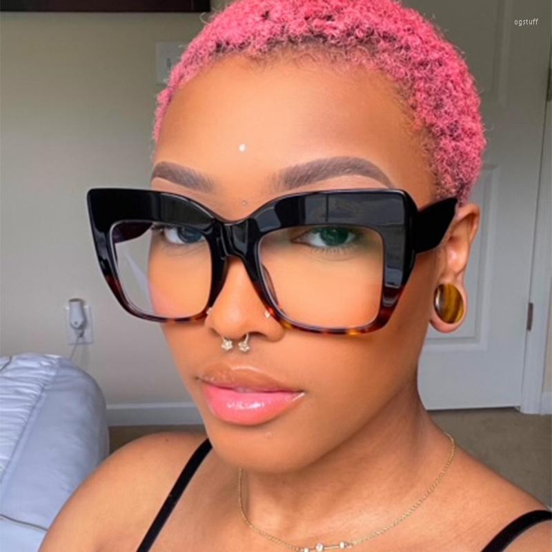

Sunglasses Frames Classic Square Glasses Frame Spectacle Women Oversized Optical Blue Light Vintage Clear Lens