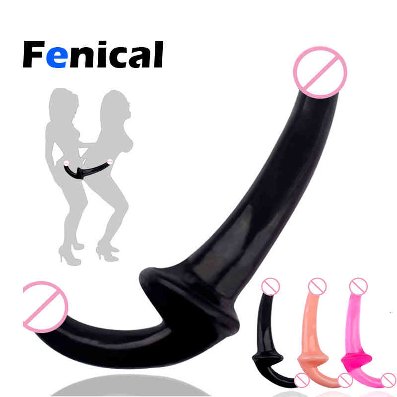 Massager Vibrator Penis Cock Strapless Strap on Jelly Dildo Lesbian Couple g Spot Stimulat-image-794836873