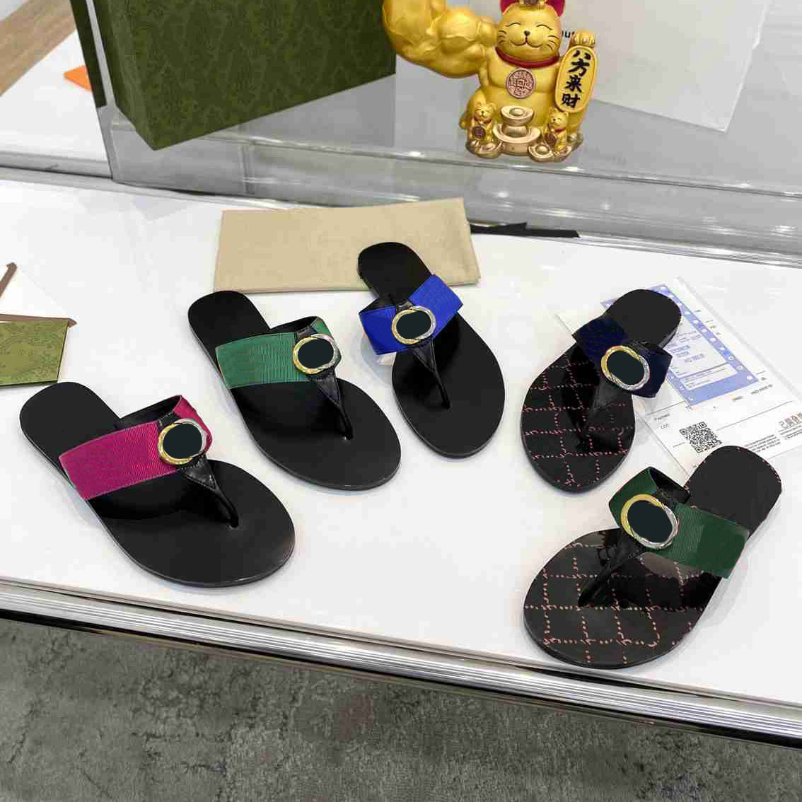 

2022 Flip Flops Slippers For Women Mens Lady Fashion Designer Slides Men Woman Platform Flats Bottoms Rubber Leather Foam Sandals Summer Beach Shoes Sliders 35-42, 29