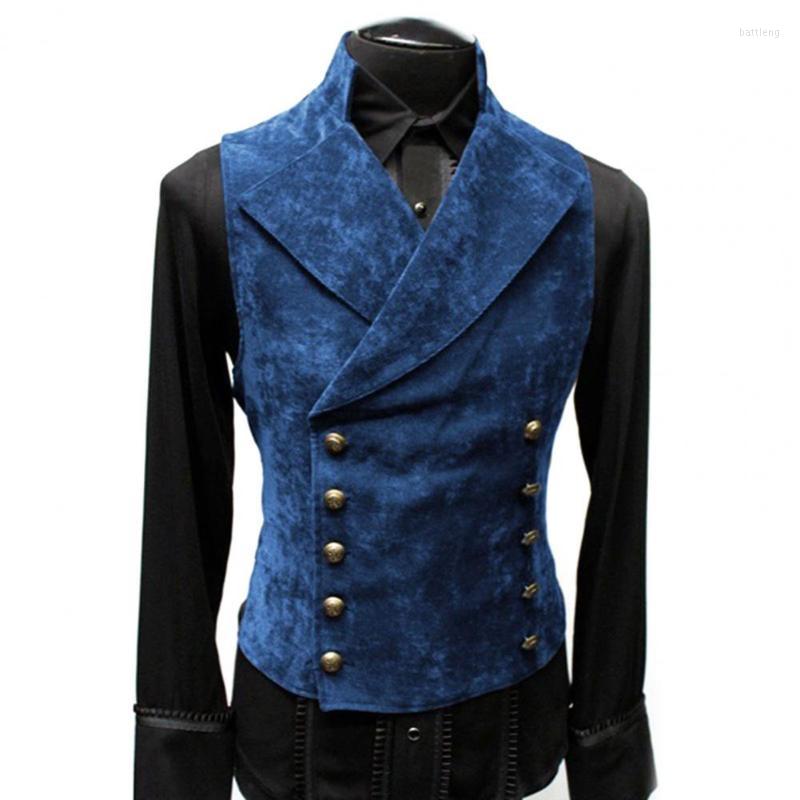

Men's Vests Men Vintage Red SliM Suit Vest Elegant Waistcoat Stand Collar Casual Solid Color Double Breasted WinterMen's, Black