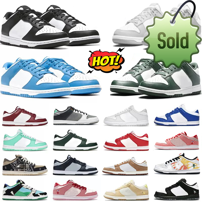 

Summer Sandals Newest Designer Running Shoes for Men Women LOW Cut Platform Runner Sneakers Black White Classic Green Kentucky Chunky UNC University Red, 17