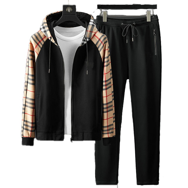 Men&#039;s Tracksuits Casual Suit 2022 Spring And Autumn Light Luxury Coat Fashion Embroidered Jacket Trousers Two Piece 9999-image-794856510