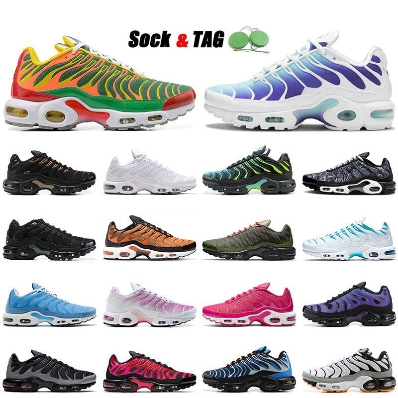 

Hotsaling Plus Tns Tn Bleached Aqua Running Shoes For Mens Womens Fashiond Black White Swush Light Smoke Grey Graphic Prints Midnight Navy Blue First Use Blue Sneaker, V58 40-46 white blue bottom