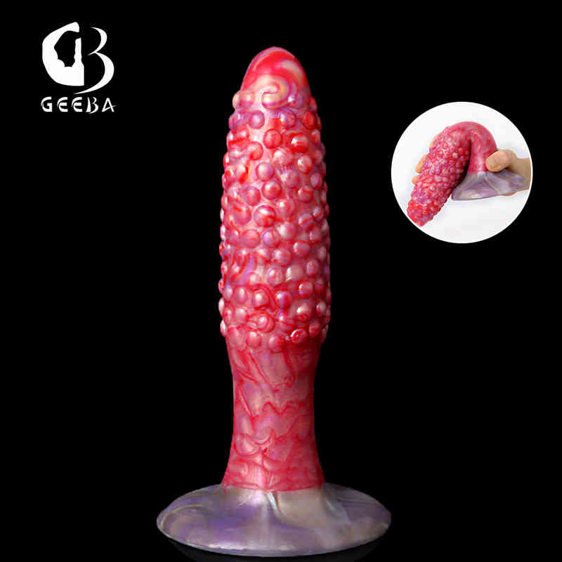 Clearance PromotionAna Dildo Fake Massager Soft Massage Vibrator with Suction Cup Cock Penis Dick Geeba Super-image-794842590