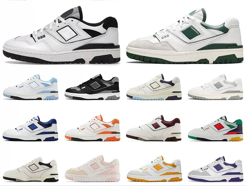 

Sneakers Casual Shoes Athletic Boots Trainers Low Sports Shadow White Green Red Sea Salt Varsity Gold Navy Blue Bb550 B550 Men Women, Black