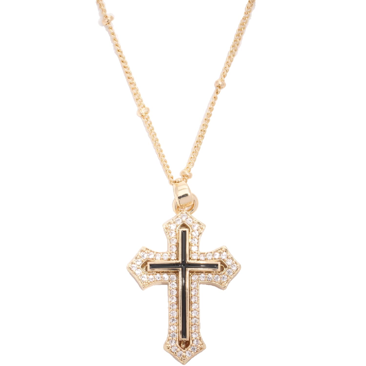 

Pendant Necklaces Cross Collection 14k White Gold Necklace With Purple Zirconia For Women Girls Plated Cubic Hypoallergenic amfmt