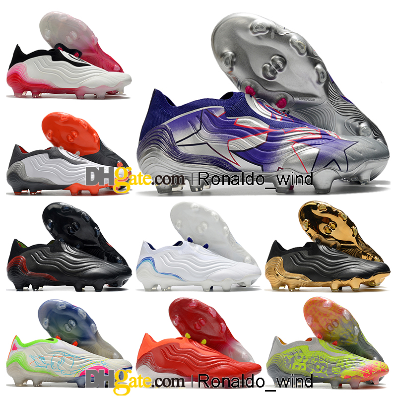 

GIFT BAG Mens High Ankle Football Boots Copa Sense FG Firm Ground Cleats Classic Sense Laceless Soccer Shoes Outdoor Trainers Botas De Futbol, Color 9